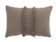 Taupe bavlněný polštář Fransen Rand s třásněmi - 30*45 cm