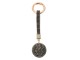 Černo - zlatá klíčenka koule s kamínky Venni - Ø 3,5*14,5cm