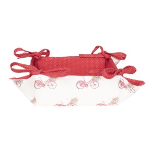 Oboustranný bavlněný košíček na pečivo Red Bicycle - 35*35*8 cm