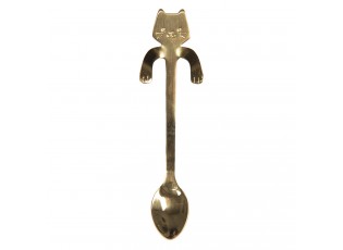 Lžička s kočičkou - zlatá - 3*11 cm