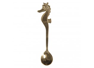 Lžička s mořským koníkem - zlatá - 3*13 cm 