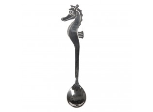 Lžička s mořským koníkem - stříbrná - 3*13 cm