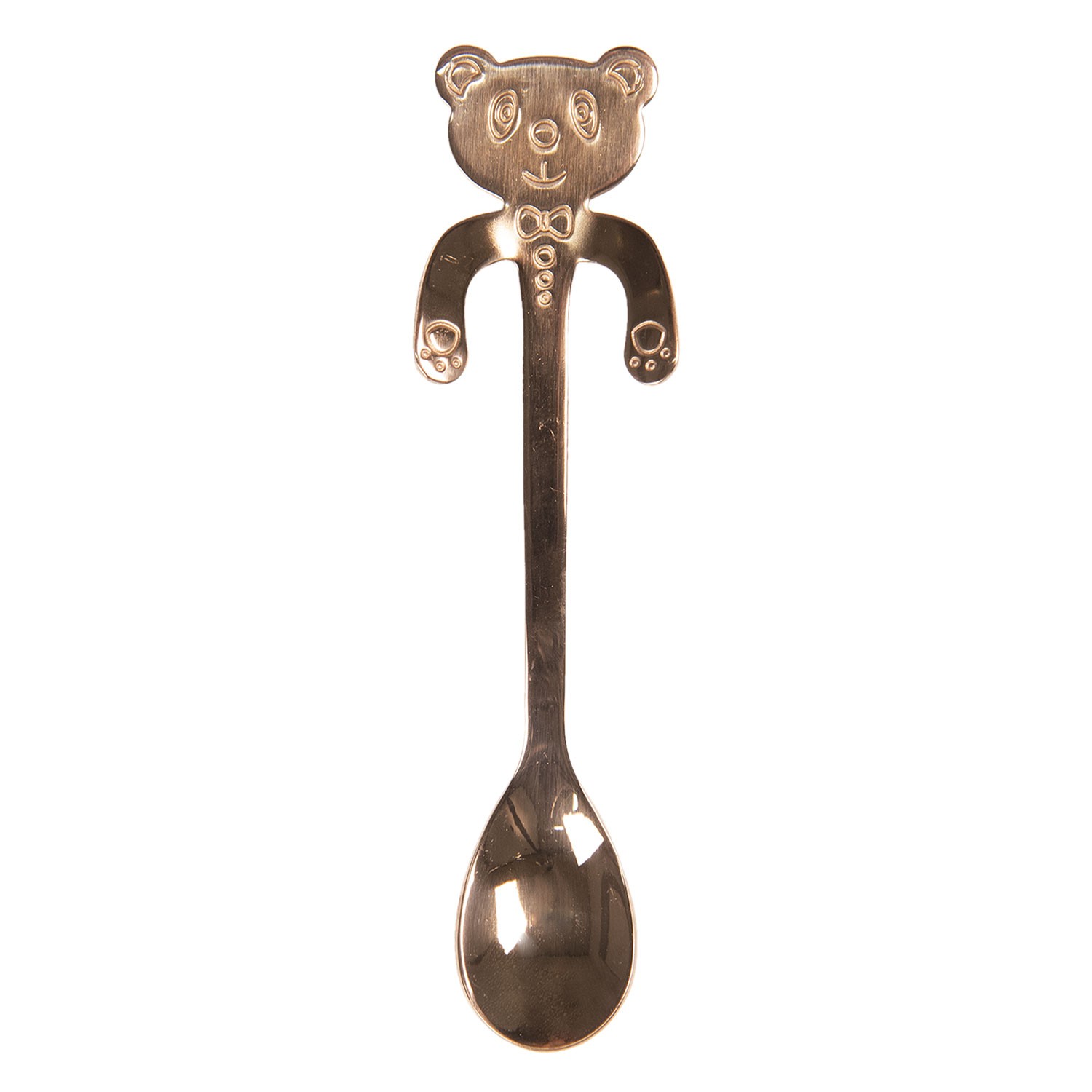 Bronzová dezertní lžička Medvídek - 3*12 cm Clayre & Eef