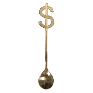 Zlatá lžička Dolar - 3*15 cm