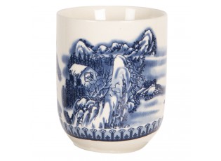 Porcelýnový kalíšek na čaj s motivem hor - ∅ 6*8 cm / 0,1L