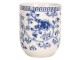 Porcelánový kalíšek na čaj s modrými květy - ∅ 6*8 cm / 0,1L