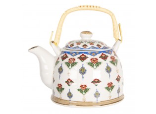 Konvice na čaj s květinovými ornamenty - 18*14*12 cm / 0,8L