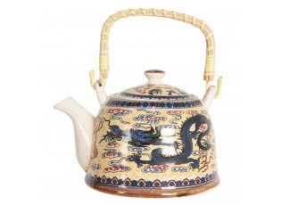 Porcelánová konvice na čaj s drakem - 18*14*12 cm / 0,8L