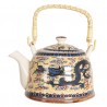 Porcelánová konvice na čaj s drakem - 18*14*12 cm / 0,8LBarva: Bílá / Vícebarevná Hmotnost: 0,444 kg Materiál: Porcelán 