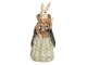 Vintage velikonoční dekorace Králičí dáma v šatech - 5*4*11 cm