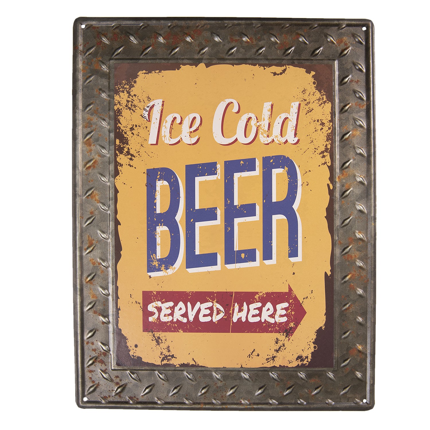 Plechová cedule Ice Cold Beer - 30*40 cm Clayre & Eef