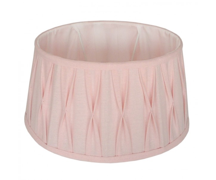 Růžové oválné plisované stínidlo Riva pink - 38*31,5*24 cm / E27