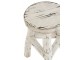 Dřevěná bílá kulatá stolička Ibiza - Ø 26*50cm