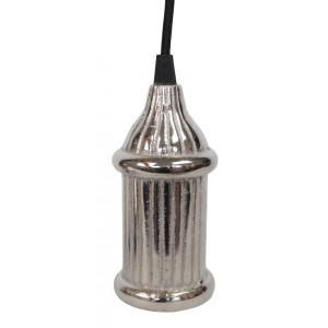 Stříbrné stropní světlo Ribbed - Ø 7*16cm