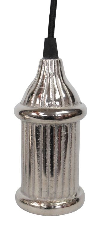 Stříbrné stropní světlo Ribbed - Ø 7*16cm