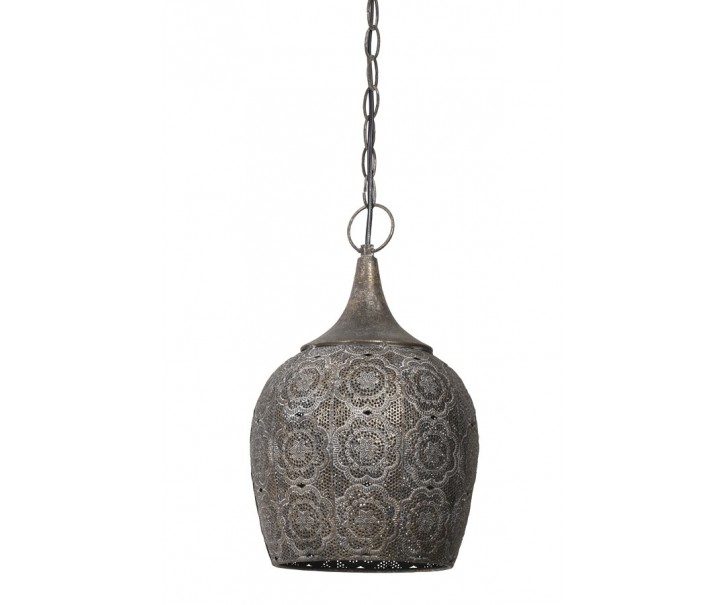 Hnědo-zlaté závěsné světlo Kadiri - Ø23,5*39,5 cm