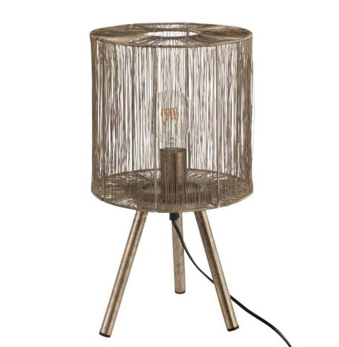 Kovová bronzová stolní lampa Antiek - Ø 25*45cm 2979