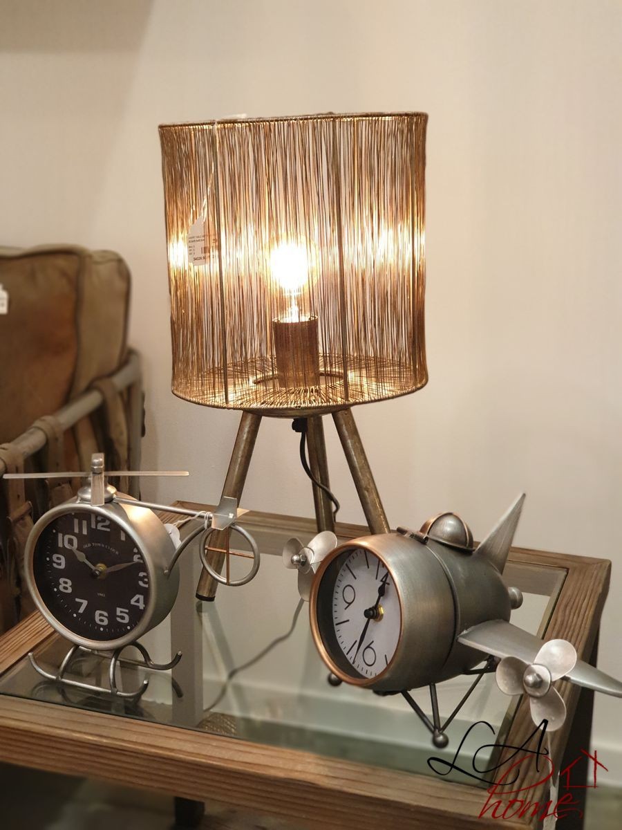 Kovová bronzová stolní lampa Antiek - Ø 25*45cm