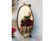 Zlaté nástěnné kovové zrcadlo antik gold - 36*20*70cm J-Line by Jolipa