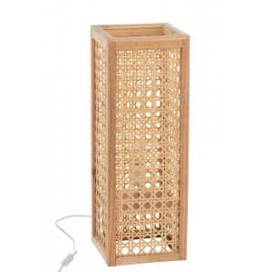 Přírodní bambusová stolní lampa Rectan - 23*23*65cm