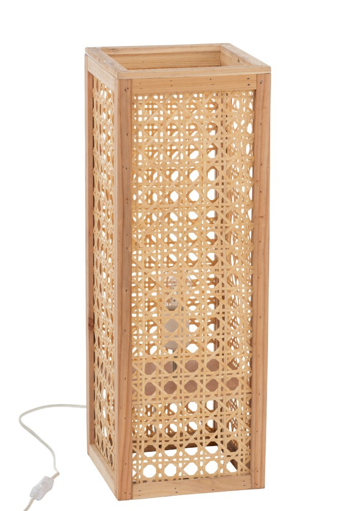 Přírodní bambusová stolní lampa Rectan - 23*23*65cm