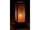 Přírodní bambusová stolní lampa Rectan - 23*23*65cm