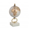 Glóbus na kovové zlaté noze Marble e-small - ∅10*20 cm Barva: bílá mramorová, zlatáMateriál: mramor, kov