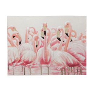 Obraz s plameňáky Flamingos - 120*3,5*90cm