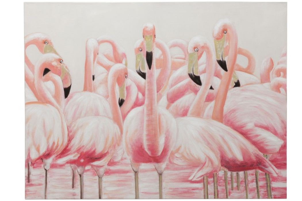 Obraz s plameňáky Flamingos - 120*3,5*90cm