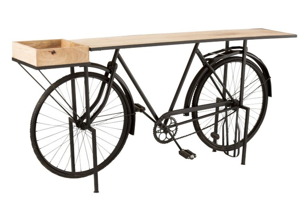 Černý konzolový stolek retro kolo Bicycle - 190*36*84cm 1501