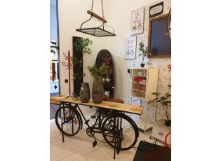 Černý konzolový stolek retro kolo Bicycle - 190*36*84cm