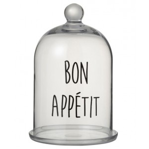 Skleněný podnos s poklopem Bon Apetit - Ø19 * 31cm