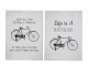 2 nástěnné kovové cedule Bicycle - 37*0,5*49,5 cm 