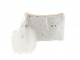Bílá kabelka do ruky s flitry a peříčky Sequins - 22*18cm