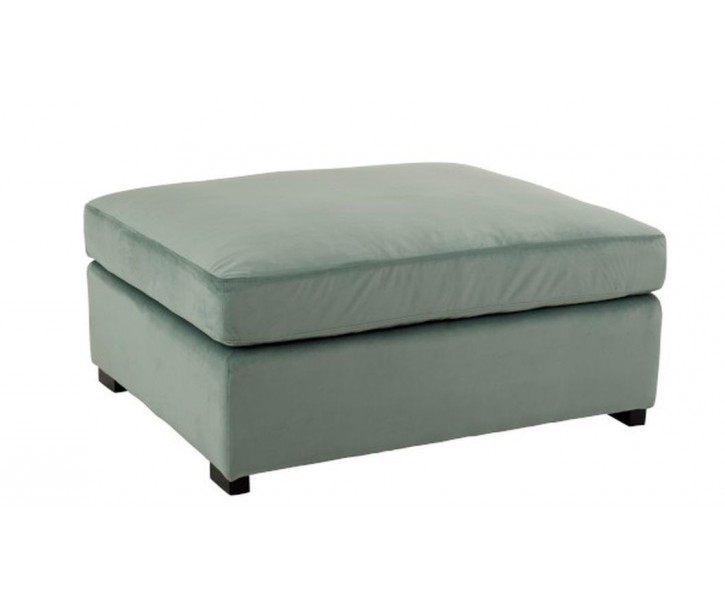 Zelený sametový ottoman Nalmi mint - 80*98*47cm