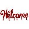 Nástěnný červený kovový věšák s háčky Welcome - 46,5*2,5*18cm

Barva: červená
Materiál: Kov
