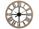 Dřevěné nástěnné hodiny s kovovými číslicemi - ∅90*4cm
