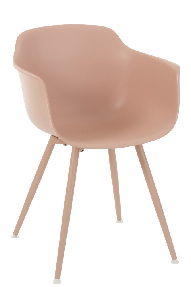 Růžová plastová židle Swing - 54*57*80 cm J-Line by Jolipa