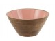 Dřevěná miska s růžovým vnitřkem Enamell medum - ∅ 24*11,5cm