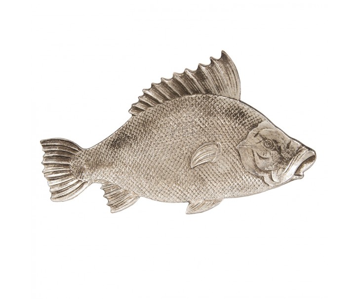 Stříbrná dekorační miska ve tvaru ryby - 10*2*32 cm
