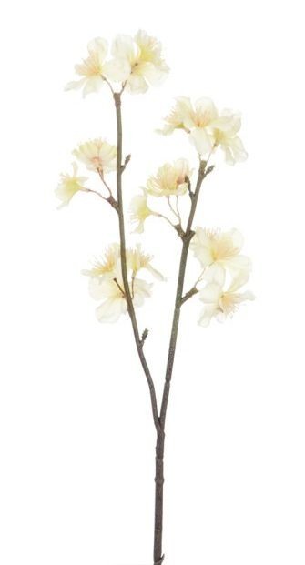 Větvička se žluto-bílými květy Julien - 8*5*46 cm J-Line by Jolipa