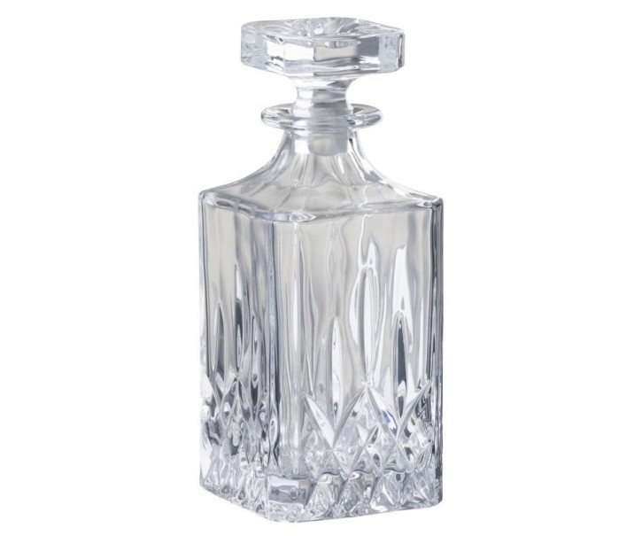 Trasparentní láhev z broušeného skla - 9*9*22 cm
