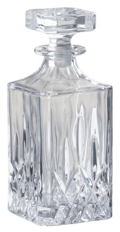 Trasparentní láhev z broušeného skla - 9*9*22 cm