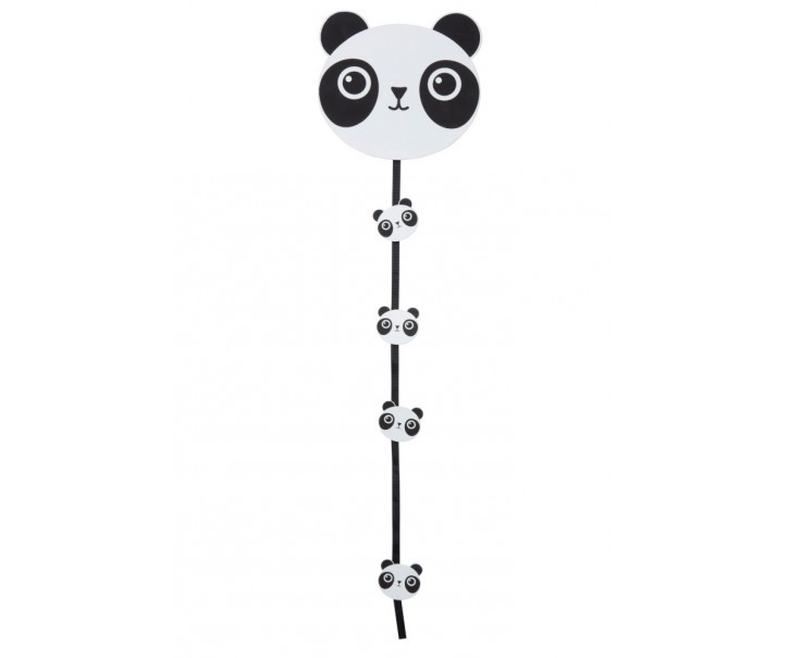 Dekorace girlanda Panda s kolíčky - 19*17*74cm