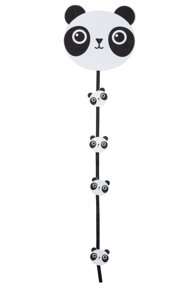 Dekorace girlanda Panda s kolíčky - 19*17*74cm