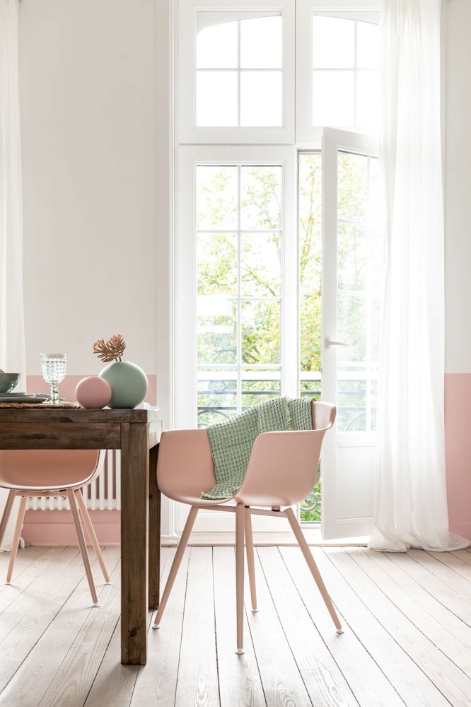 Světle růžová keramická kulatá váza Matt Pink M - 18,3*18,3*18 cm