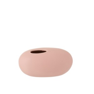 Světle růžová keramická oválná váza Matt Pink L - 24,5*14,5*13 cm