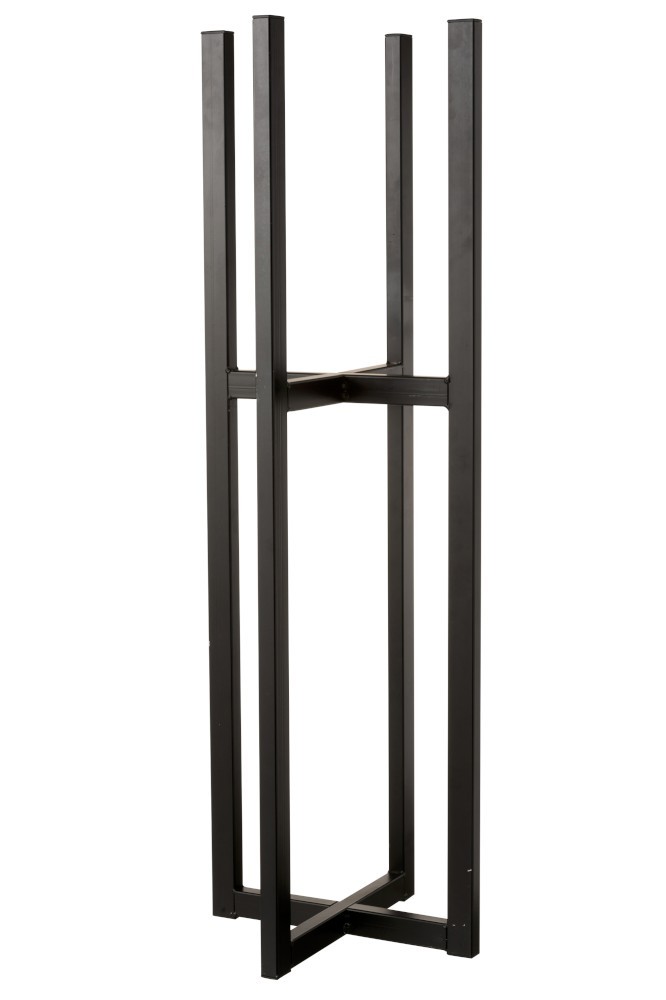 Černý kovový stojan na květináč nebo vázu XL  - 31,8*95,2 cm J-Line by Jolipa