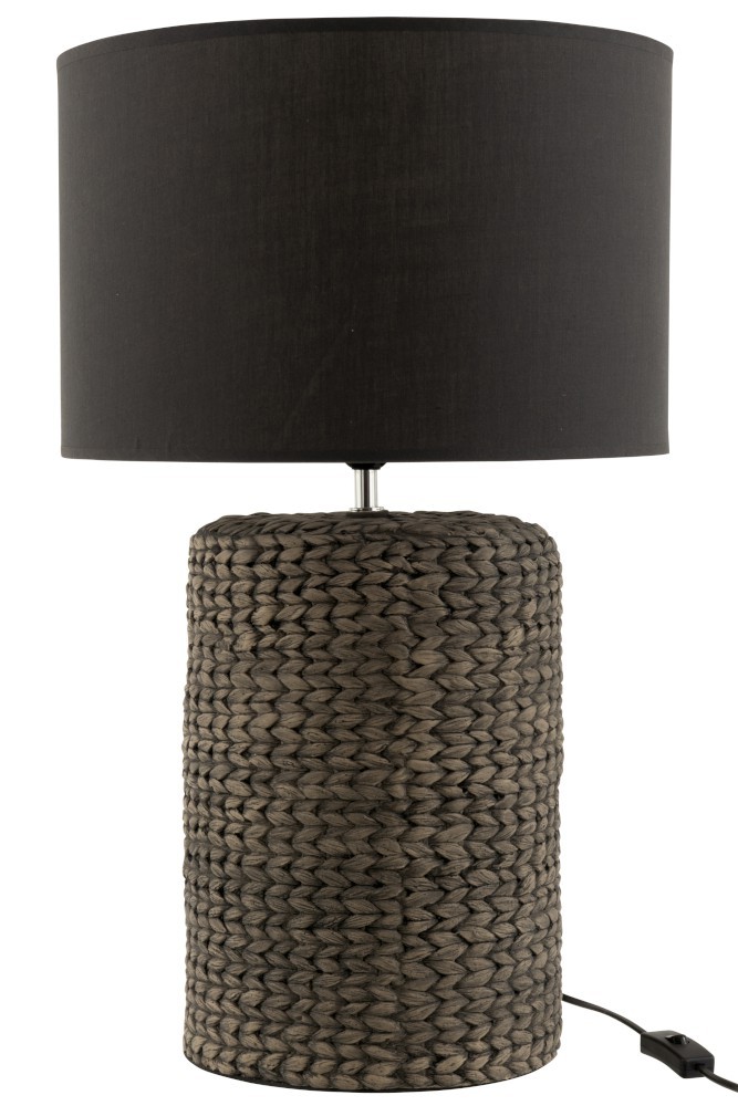 Stolní lampa s textilním stínidlem Odile – Ø 42*68 cm