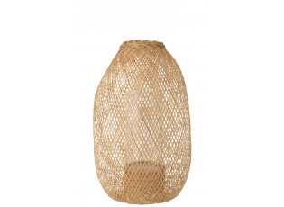 Lucerna z bambusového dřeva Hazel – Ø 33*49 cm
